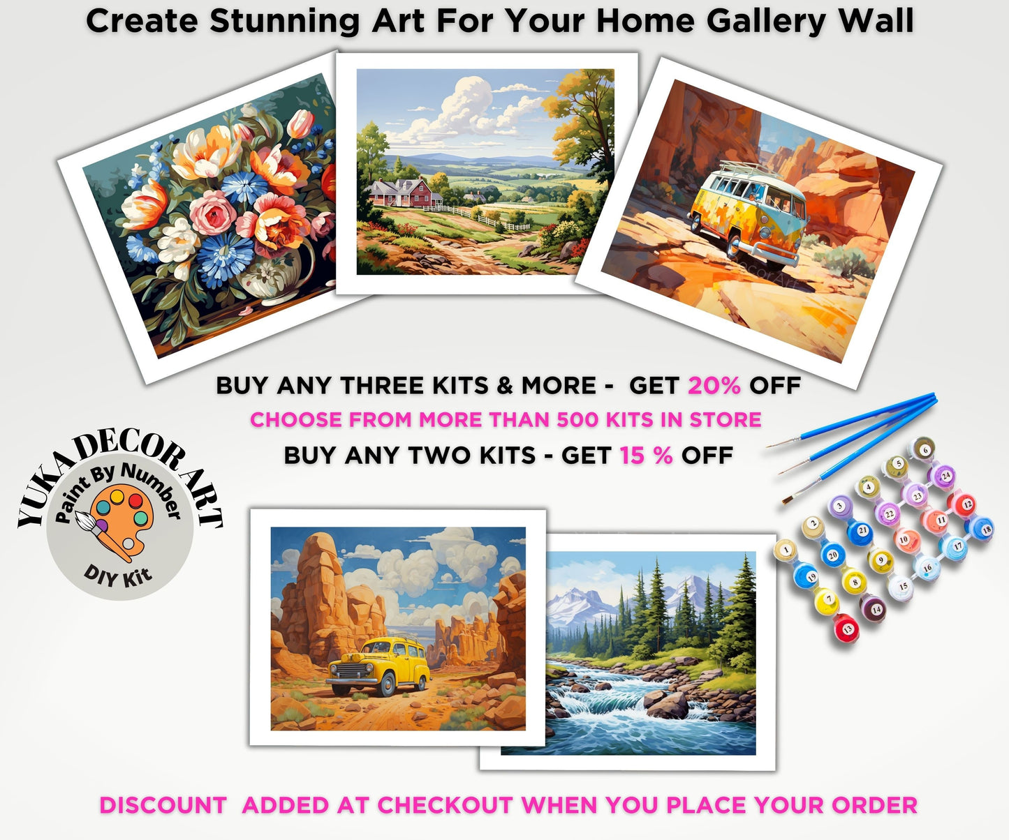 Spring Flowers Vase PAINT by NUMBER Kit Adults Still Life Vintage Style DIY Painting Easy Beginners Wall Art Housewarming Gift Mom Sister