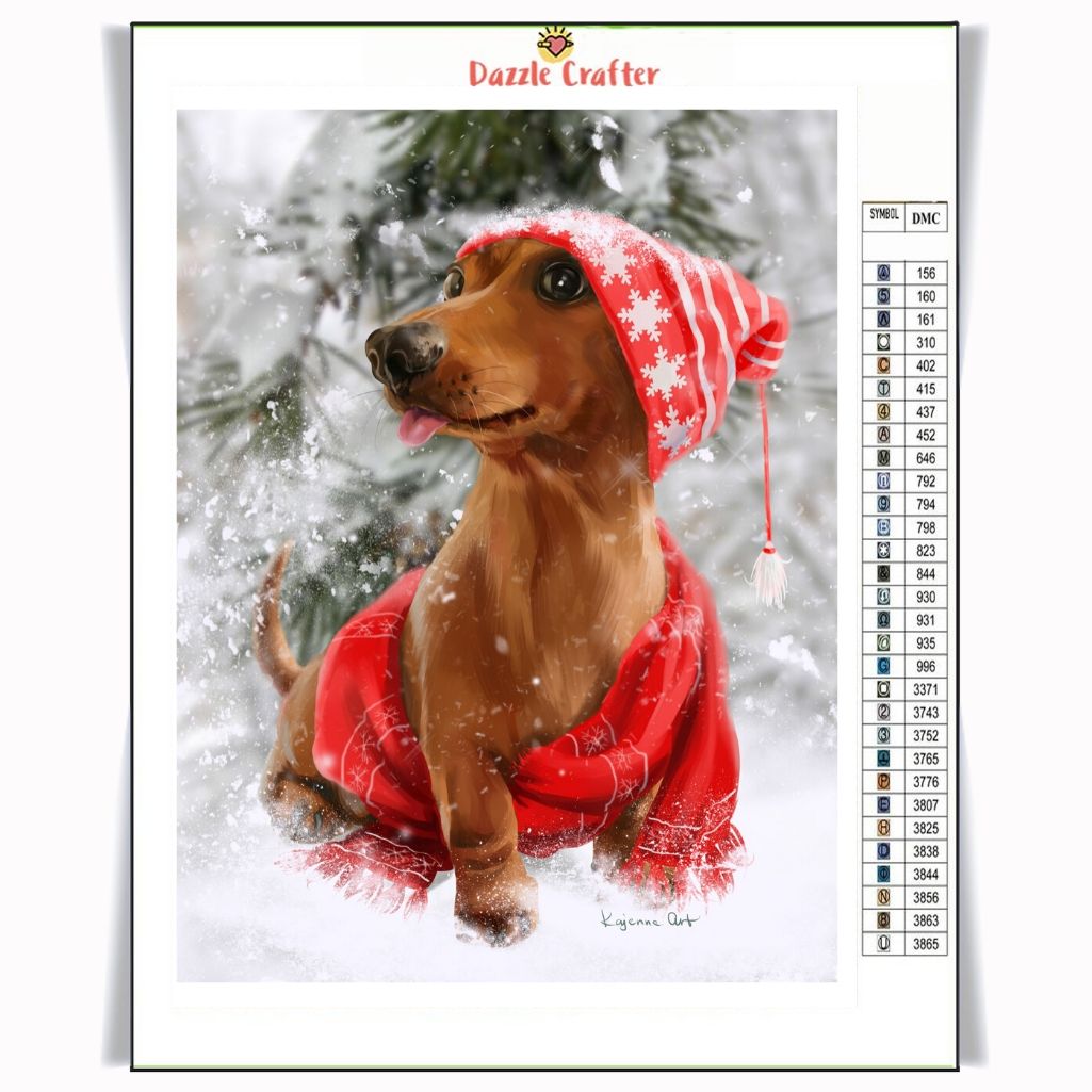 DOG IN WINTER Diamond Painting Kit