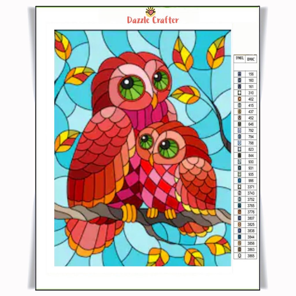 OWL WITH BABY Diamond Painting Kit