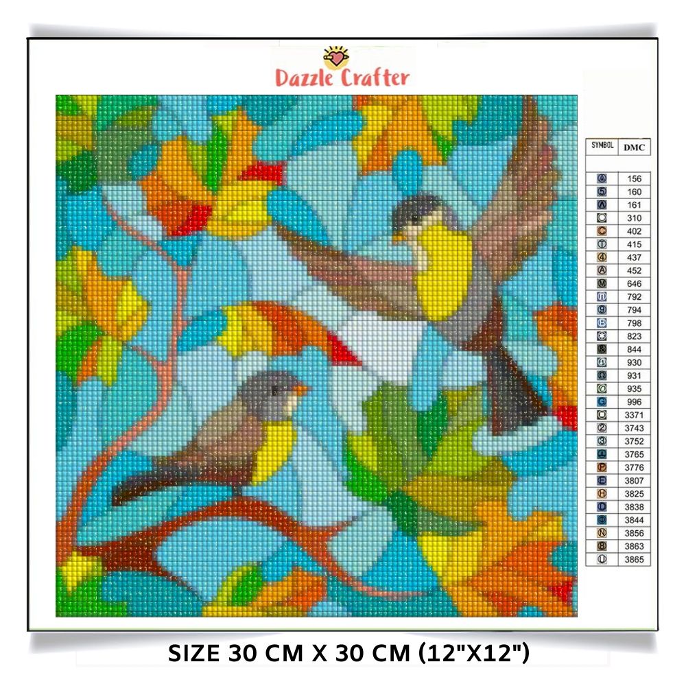 SINGING SPARROWS Diamond Painting Kit - DAZZLE CRAFTER