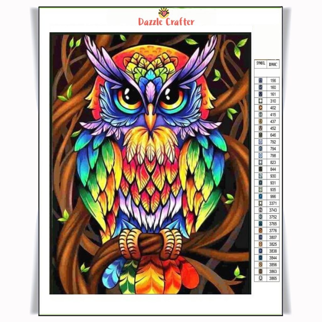 MULTICOLOR OWL Diamond Painting Kit
