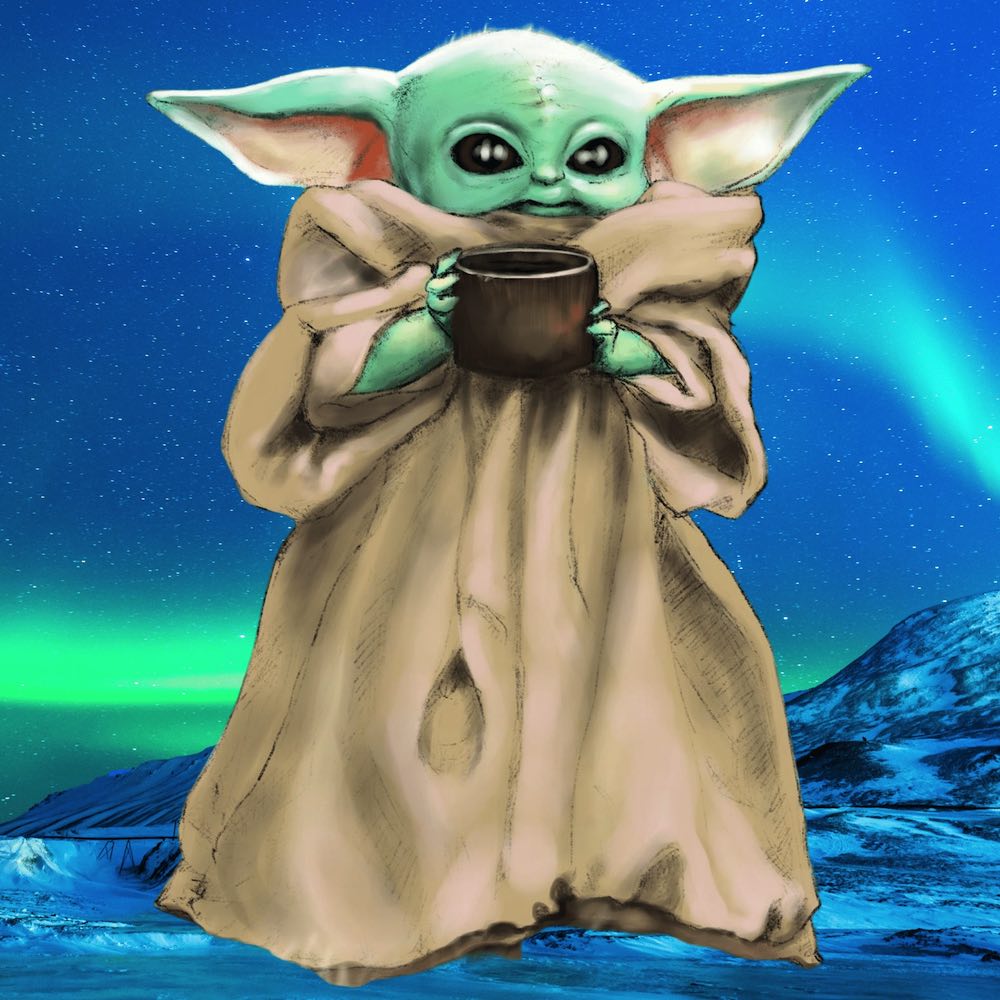 EMERALD SKY BABY YODA Diamond Painting Kit