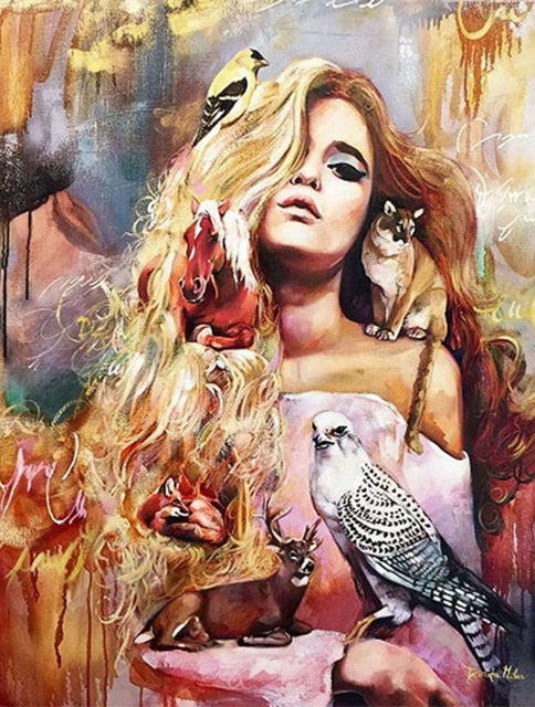 EXOTIC WOMEN SERIES - PAINT BY NUMBERS DIY KIT - DAZZLE CRAFTER