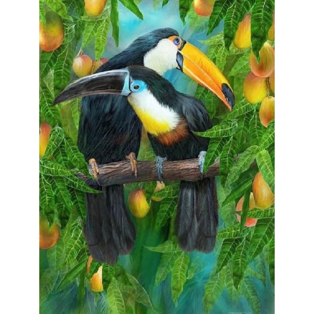 TWIN TOUCAN BIRDS Diamond Painting Kit