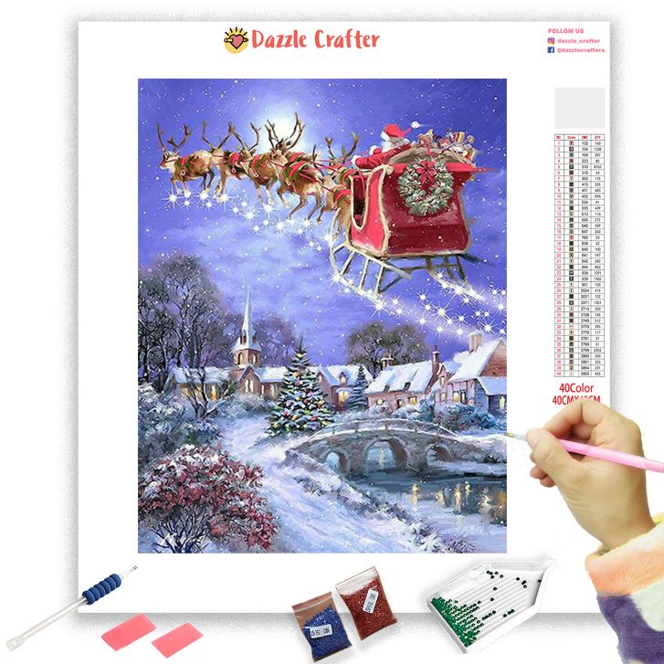 DASHING THROUGH THE SNOW Diamond Painting Kit