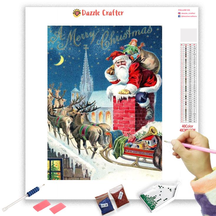 REINDEER KING SANTA Diamond Painting Kit