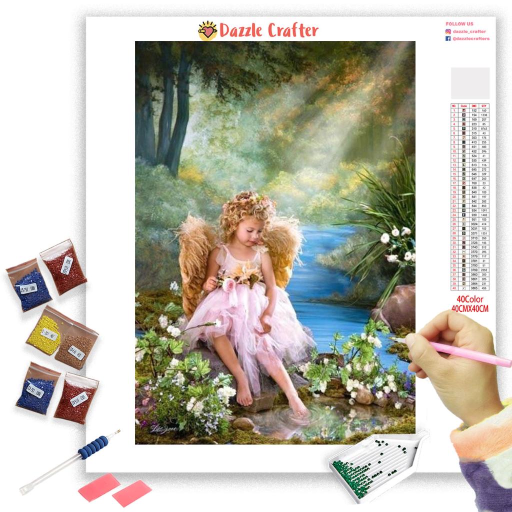 DAISY FLOWER ANGEL Diamond Painting Kit