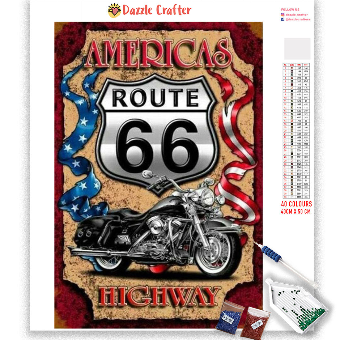 AMERICA'S HIGHWAY 66 Diamond Painting Kit