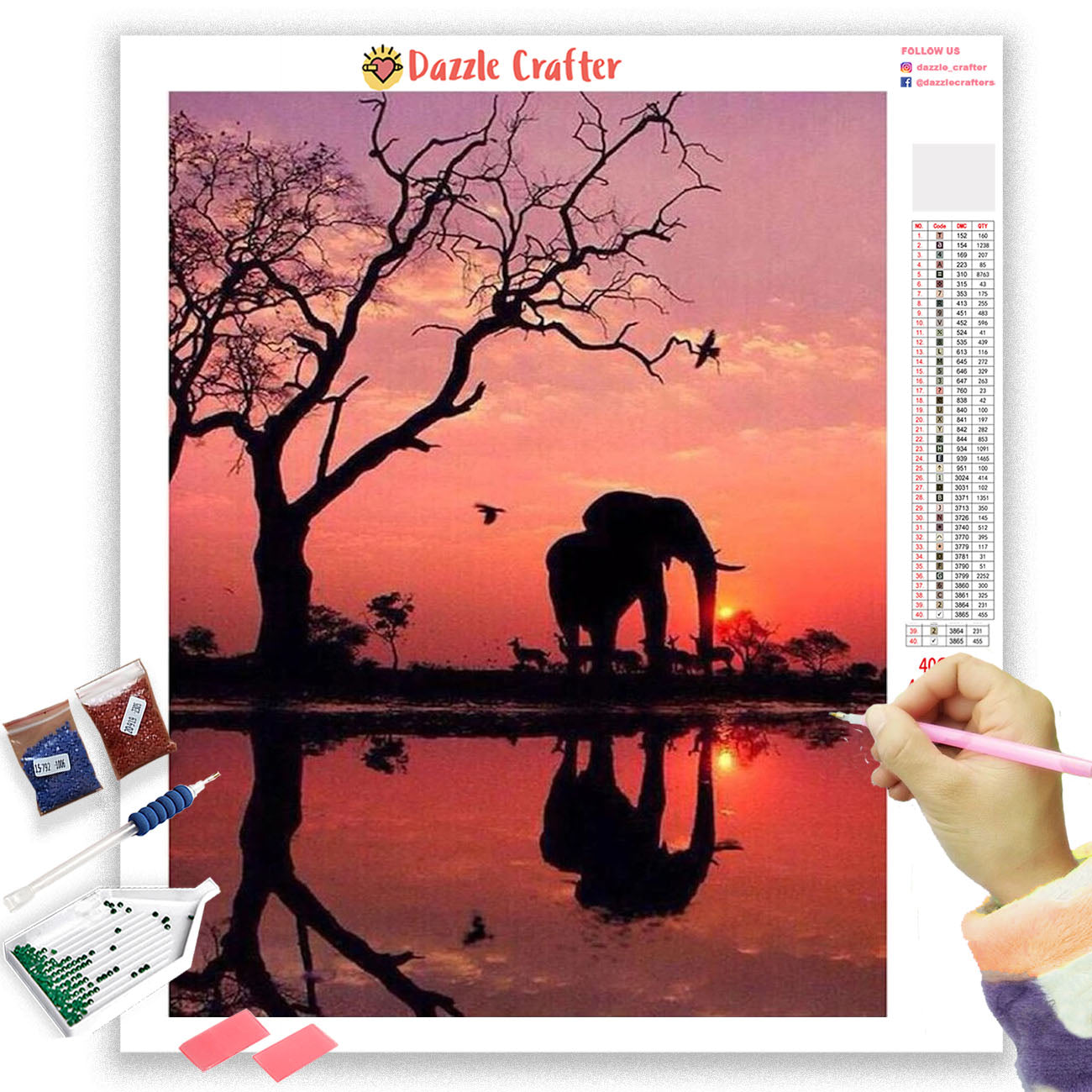 SUNSET IN THE WILD Diamond Painting Kit