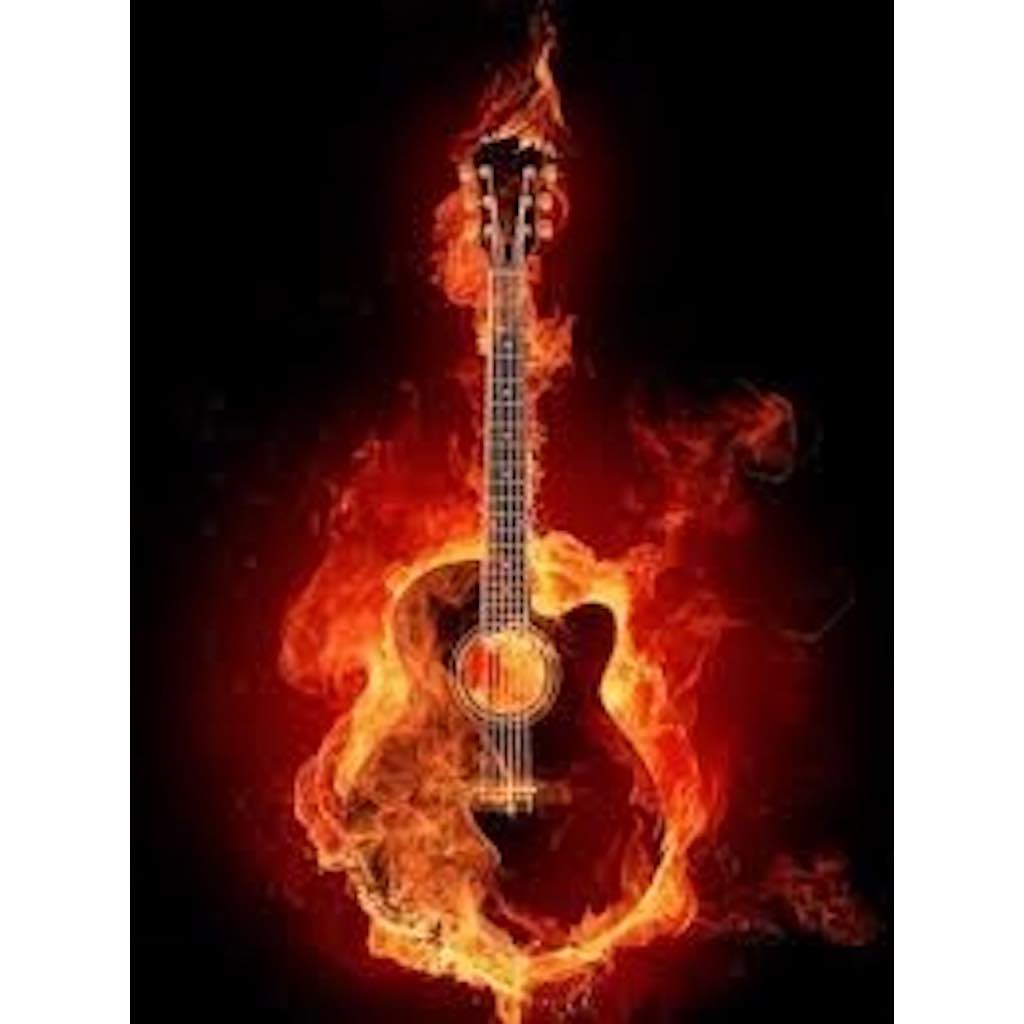 BLAZING GUITAR Diamond Painting Kit