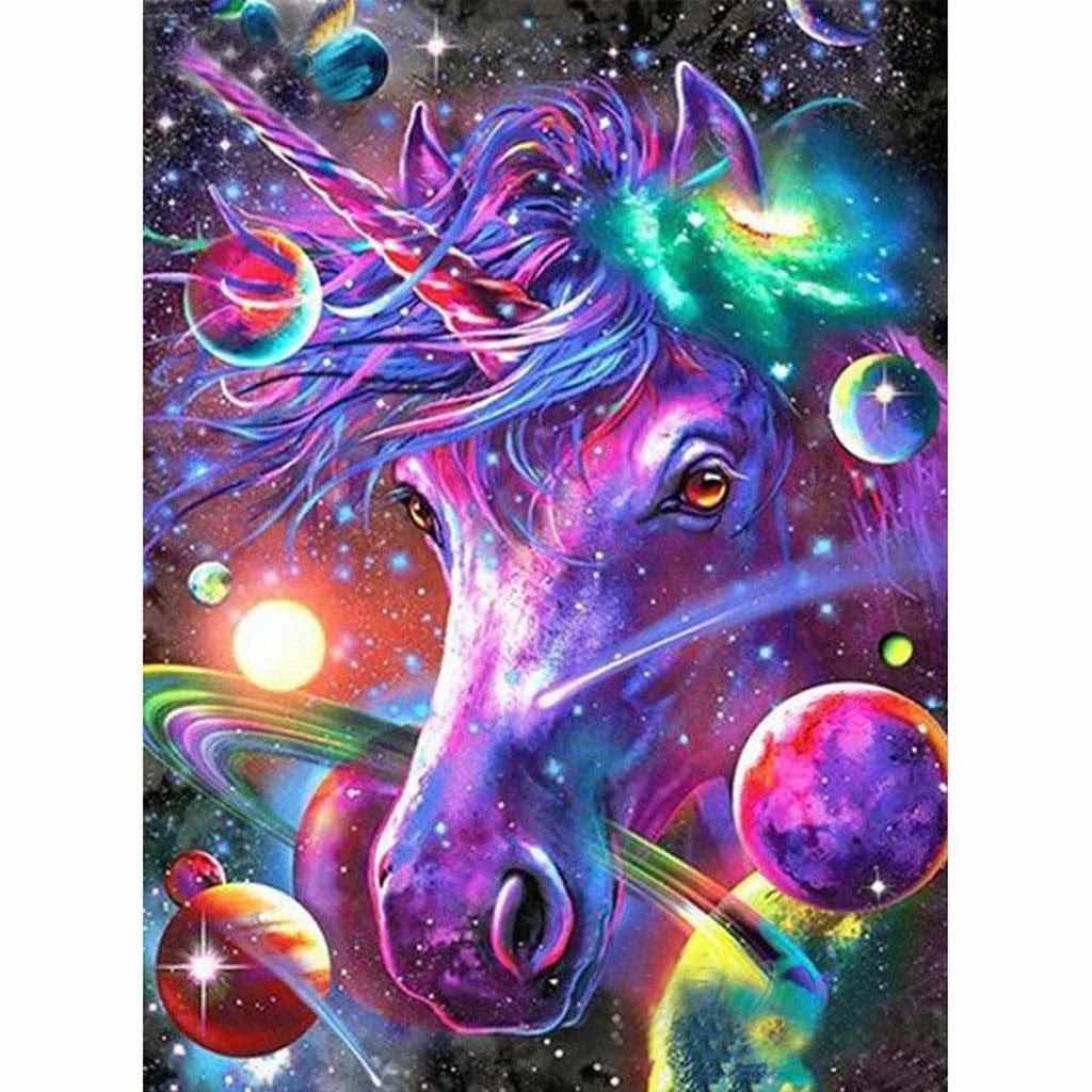 PURPLE FANTASY UNICORN Diamond Painting Kit