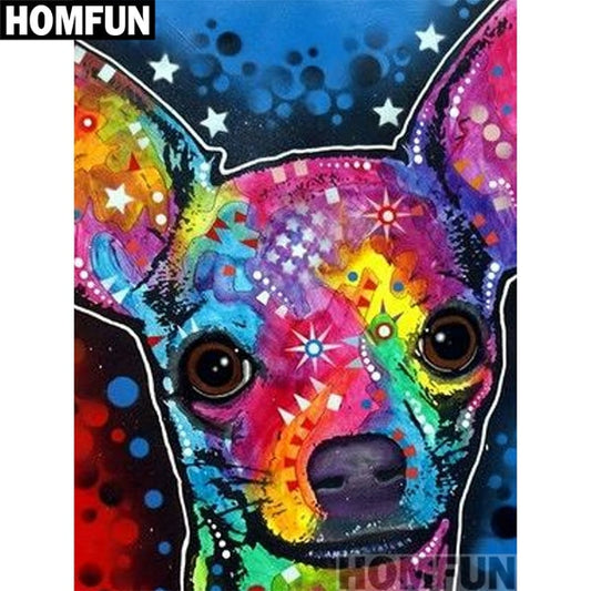 COLORFUL DOG 2 Diamond Painting Kit - DAZZLE CRAFTER