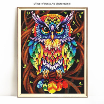 MULTICOLOR OWL Diamond Painting Kit - DAZZLE CRAFTER