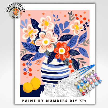 Matisse Inspired PAINT by NUMBER Kit Adult Painting Floral DIY by Numbers Easy Beginners Art Kit | Birthday Gift For Mother-in-law