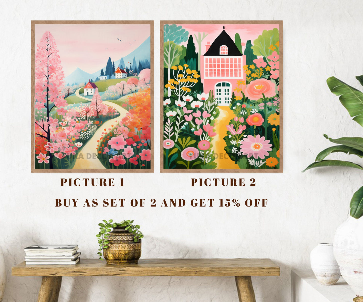 PAINT by NUMBER Kit Adult | Mountain Flowers Pastel Color Landscape Minimalist DIY Beginners Paint Kit Gift For Sister Girlfriend Mom Bestie