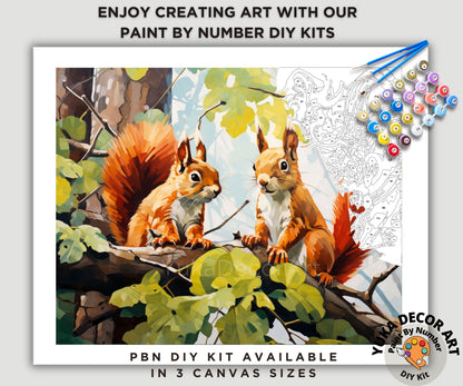 Nature PAINT by NUMBER Kit Kids Adult Painting DIY by Numbers Craft Set Easy Beginners Birthday Gift For Teenager Kids Room Nursery Decor