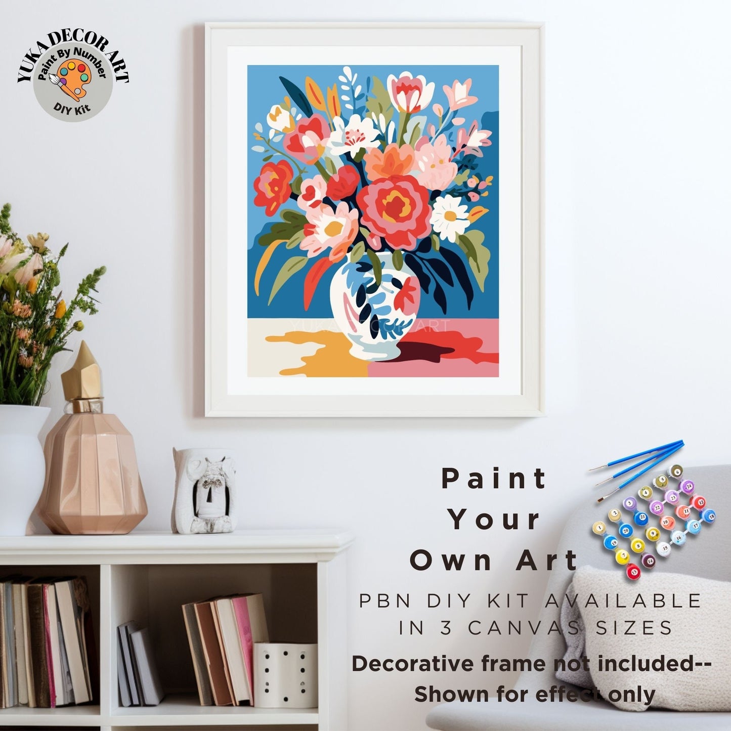 Matisse Flowers PAINT by NUMBER Kit for Adults Vase Still Life DIY Painting Beginners Paint Hobby Kit Decor Art Mom Gift