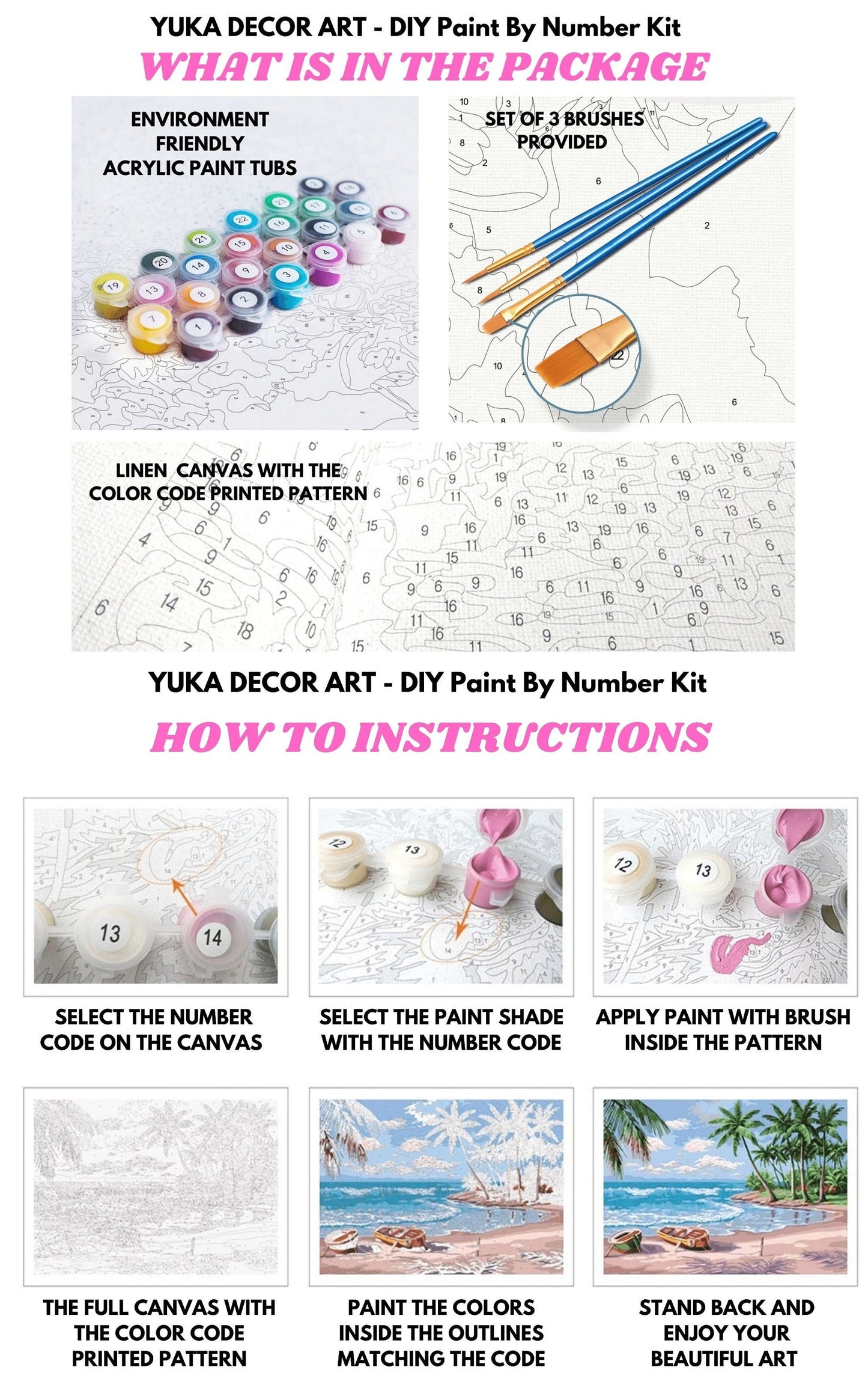 Tulips PAINT by NUMBERS Kit for Adults Vase Of Flowers Still Life DIY Painting Easy Beginners Hobby Kit Wall Art Mom Gift