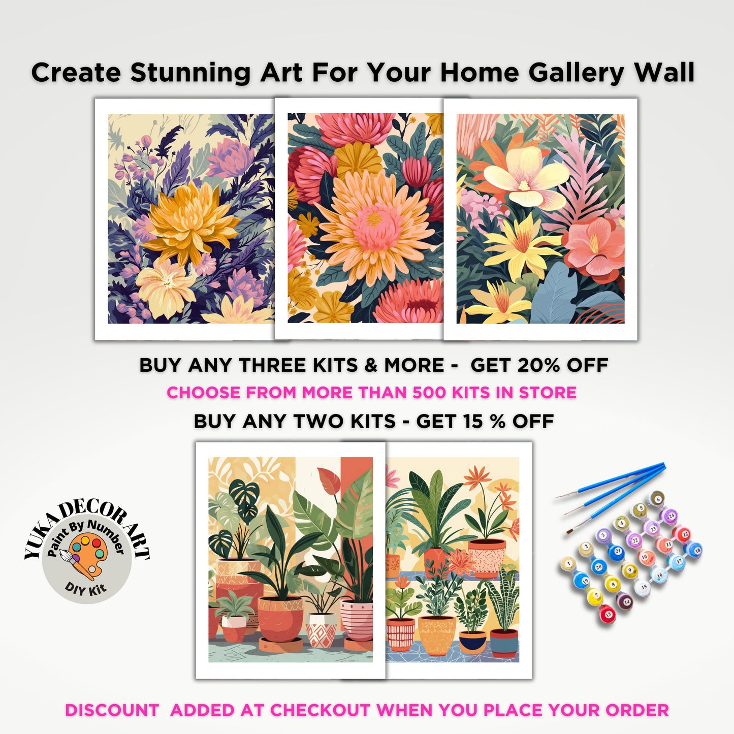 PAINT by NUMBER Kit Adult Dahlia Flowers Vintage Whimsical Pastel Wall Art Easy Beginner Acrylic Paint DIY Kit Mom Dad Gift