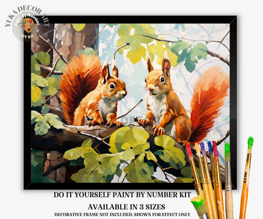 Nature PAINT by NUMBER Kit Kids Adult Painting DIY by Numbers Craft Set Easy Beginners Birthday Gift For Teenager Kids Room Nursery Decor