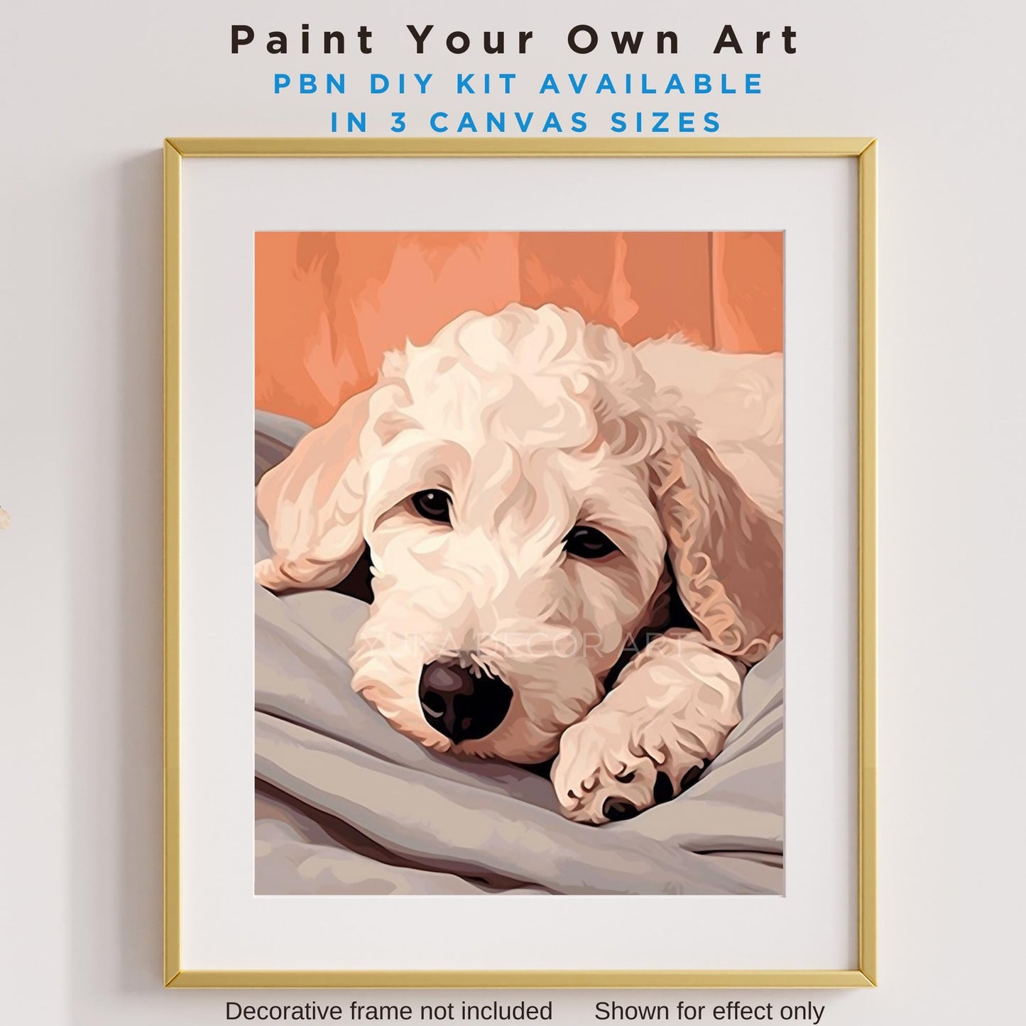 Pet Dog PAINT by NUMBER Kit Adult Painting DIY Color by Numbers Kit Easy Beginners Art  Kit Birthday Gift For Mom Girlfriend Diy Wall Art