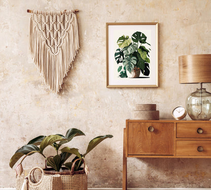 Plant DIY PAINT by NUMBERS Adult Kit HousePlants Still Life Art Beginners Easy Painting Canvas Custom Gift For Plant Lover Mom Grandma Wife