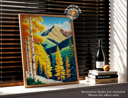 a painting on a window sill next to a bottle of wine