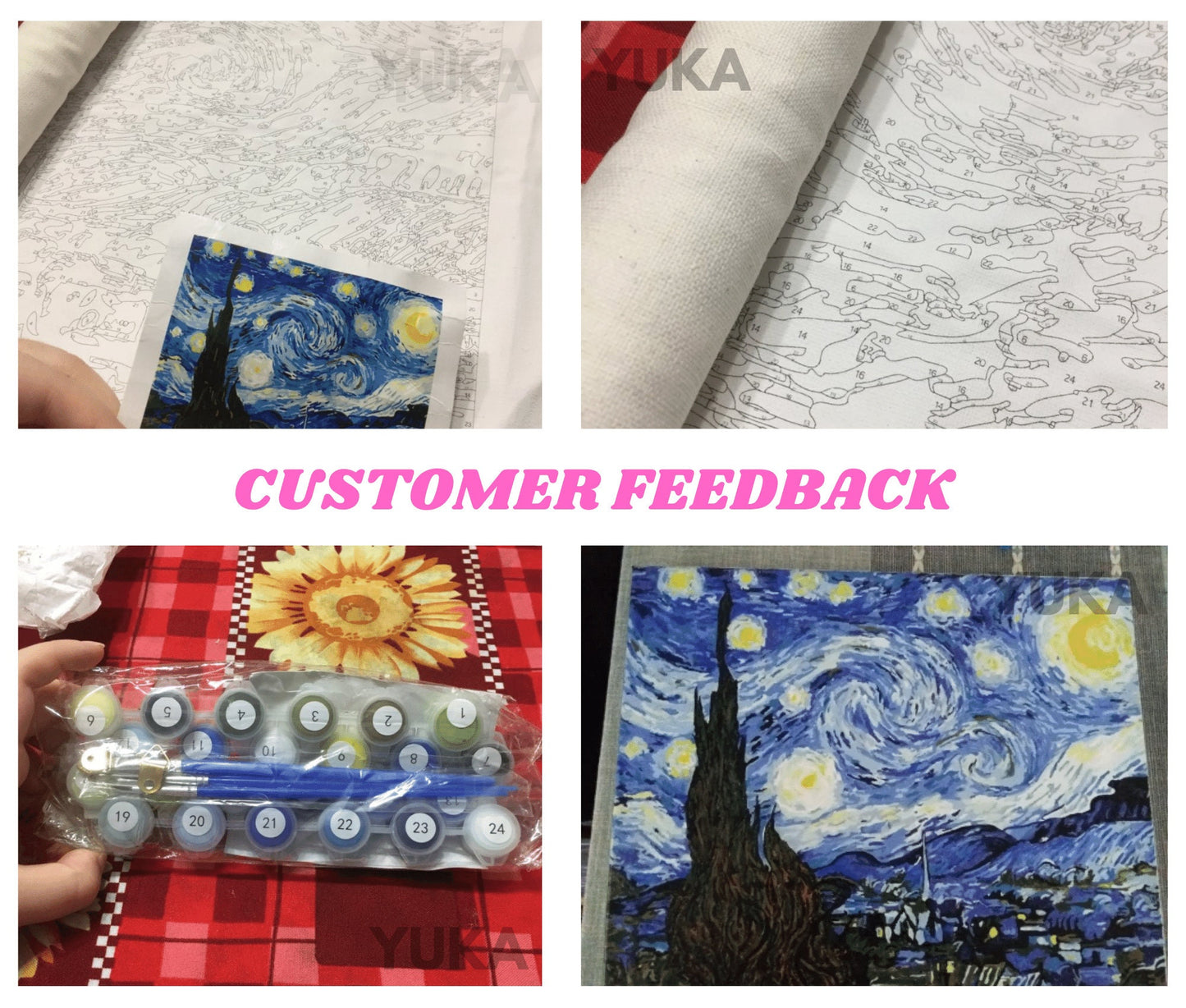 Paint by Numbers Kit for Adults & Kids Easy DIY Art Kit, Monet Lake Water Lilies Garden Art Adults Acrylic Painting Kit  - Home Decor