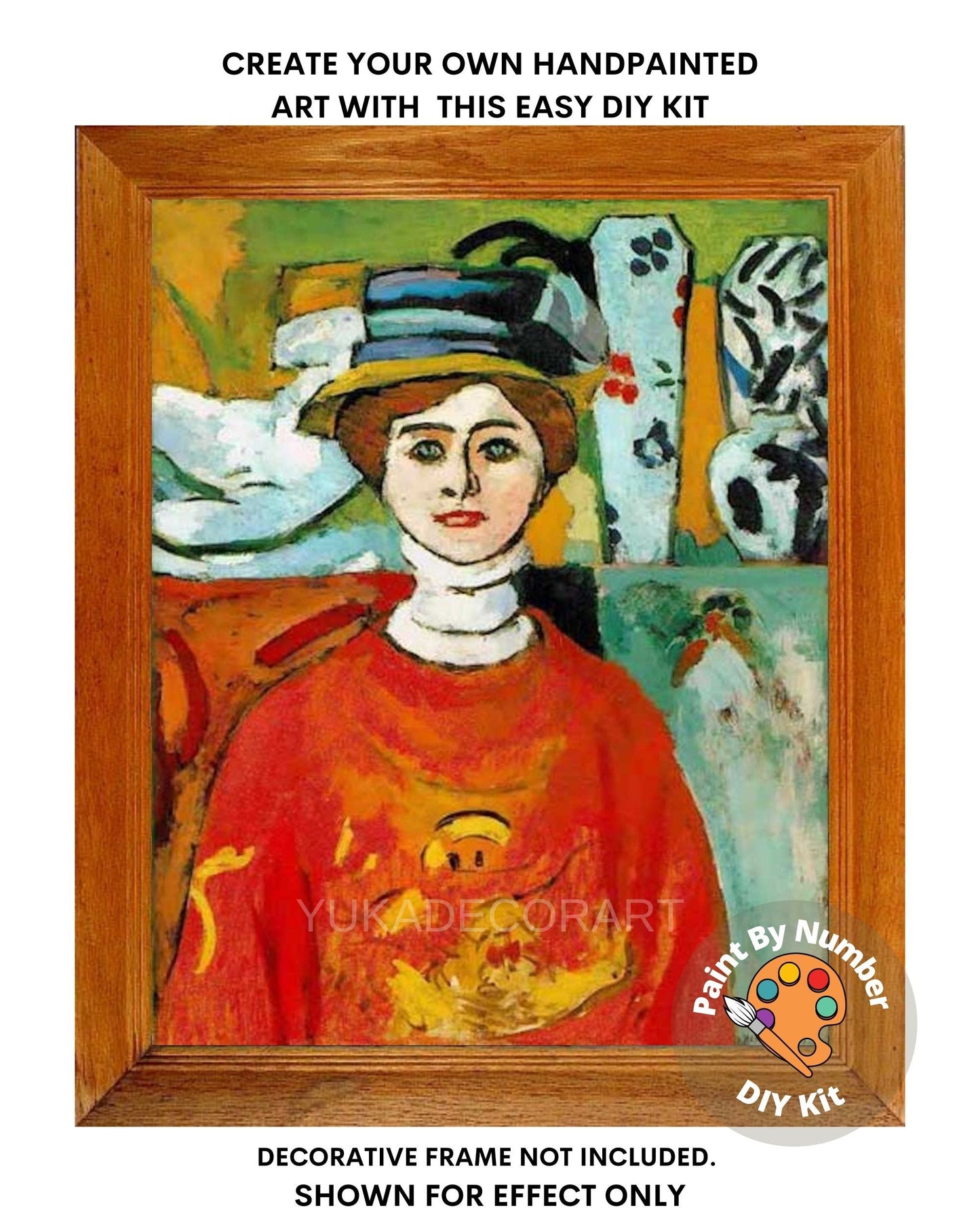 Henri Matisse PAINT by NUMBER Kit for Adults ,  Madame Portrait ,Acrylic Paint DIY Kit ,Living Bedroom Wall Art Decor