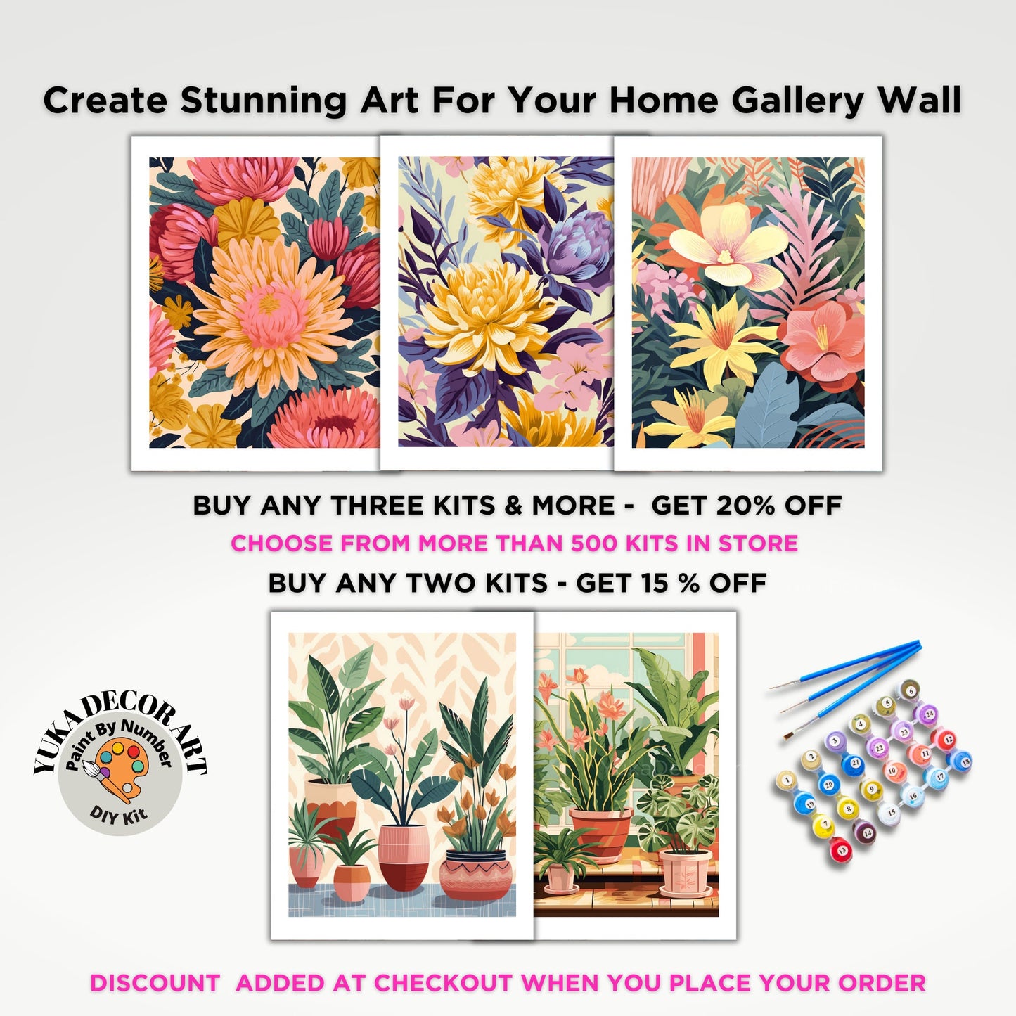 PAINT by NUMBER Kit Adult Dahlia Flowers Vintage Whimsical Pastel Wall Art Easy Beginner Acrylic Paint DIY Kit Mom Dad Gift