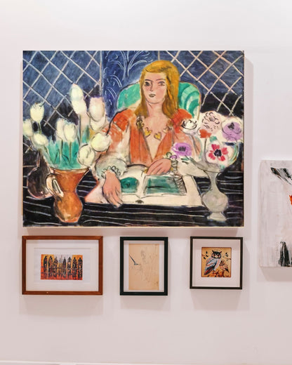 Henri Matisse PAINT by NUMBER Kit for Adults ,1944 Annelies White Tulips and Anemones , Acrylic Paint DIY Kit ,Living Bedroom Wall Art Decor