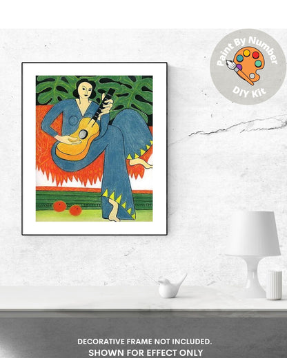 Henri Matisse PAINT by NUMBER Kit for Adults , Woman Playing Guitar,Acrylic Paint DIY Kit ,Living Bedroom Wall Art Decor