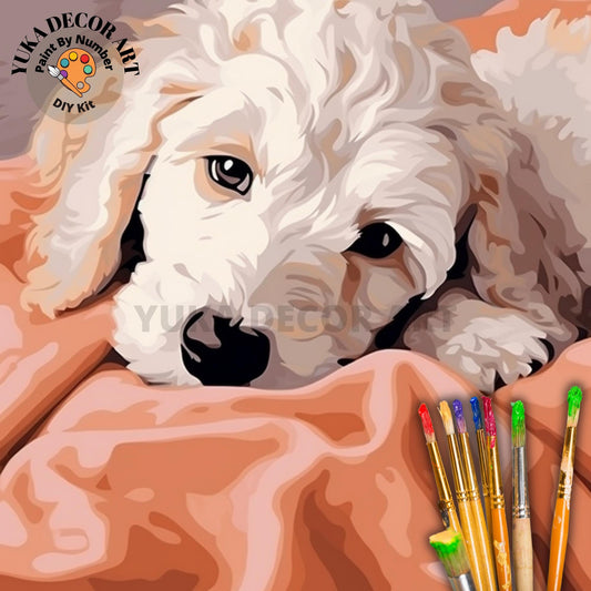 Cute Dog PAINT by NUMBER Kit Adult Painting DIY Color by Numbers Kit Easy Beginners Art Kit Birthday Gift For Wife  Mom Girlfriend Grandma
