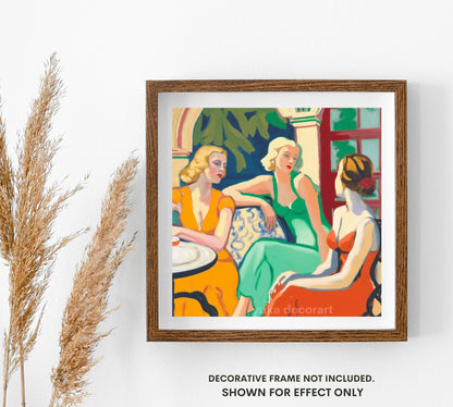 Matisse Inspired PAINT by NUMBER Kit Adult, Women Portrait , Friends Chatting, Mid Century Art ,Easy  Acrylic Painting , Decor Gift