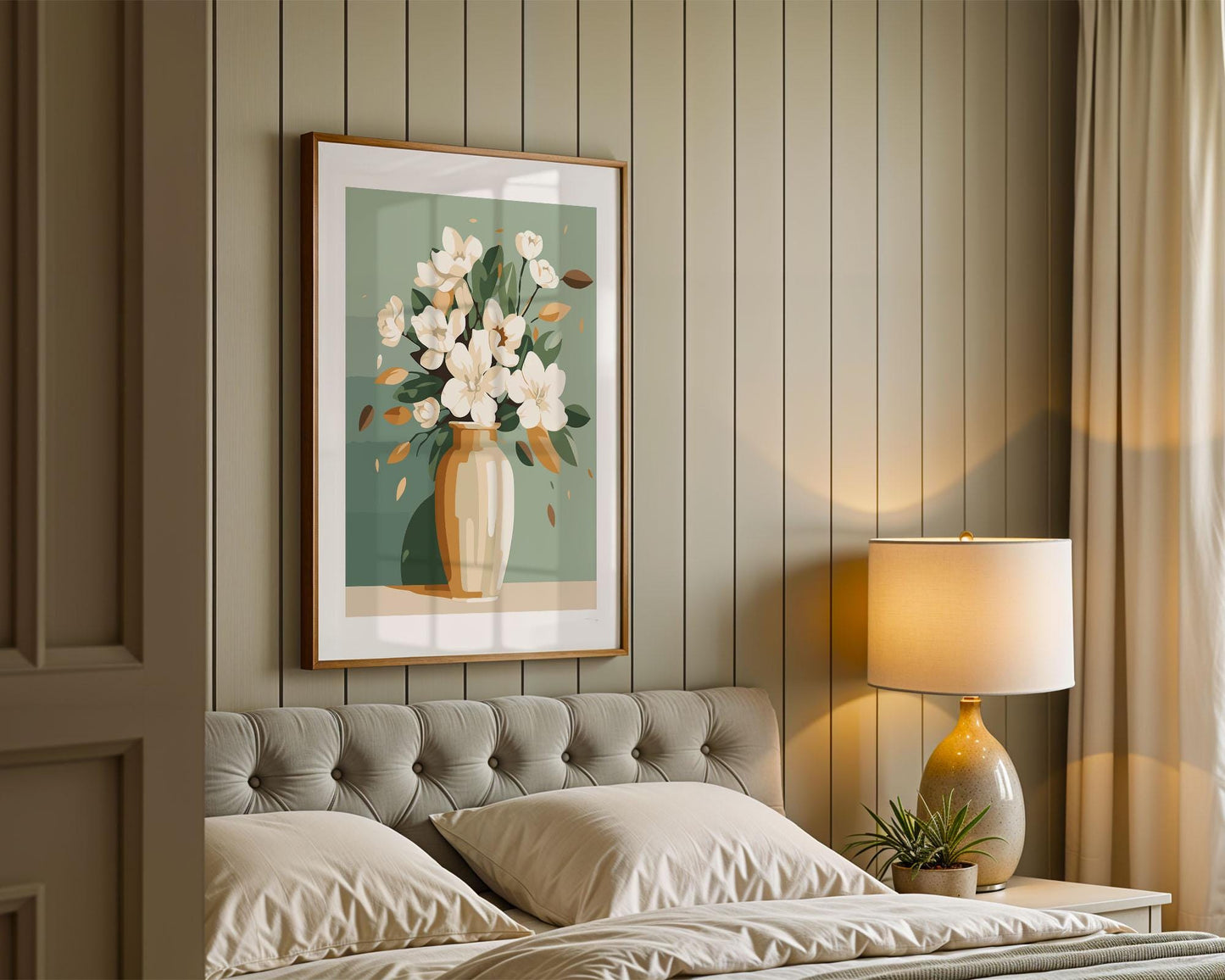 Flowers PAINT by NUMBER Kit for Adults Modern Vase Still Life DIY Painting Easy Beginners Paint Hobby Kit Living Wall Decor Art Mom Gift