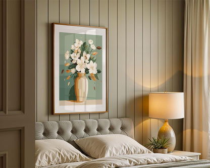 Flowers PAINT by NUMBER Kit for Adults Modern Vase Still Life DIY Painting Easy Beginners Paint Hobby Kit Living Wall Decor Art Mom Gift