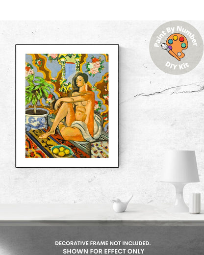 Matisse PAINT by NUMBER Kit for Adults ,Nude Woman in Egyptian Room,Easy Beginners Acrylic Paint DIY Kit ,Living Bedroom Wall Art Decor