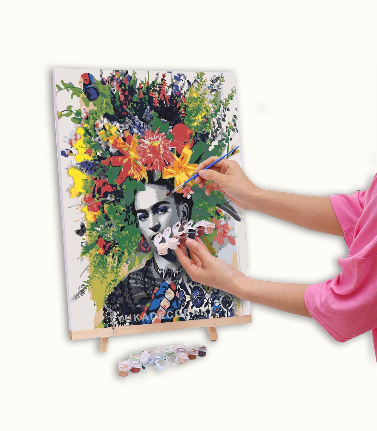 Frida Kahlo PAINT by NUMBERS DIY Kit for Adults ,Mexican Diy Painting ,Easy Beginner's Acrylic Painting Kit,Home Decor Wall Art Gift