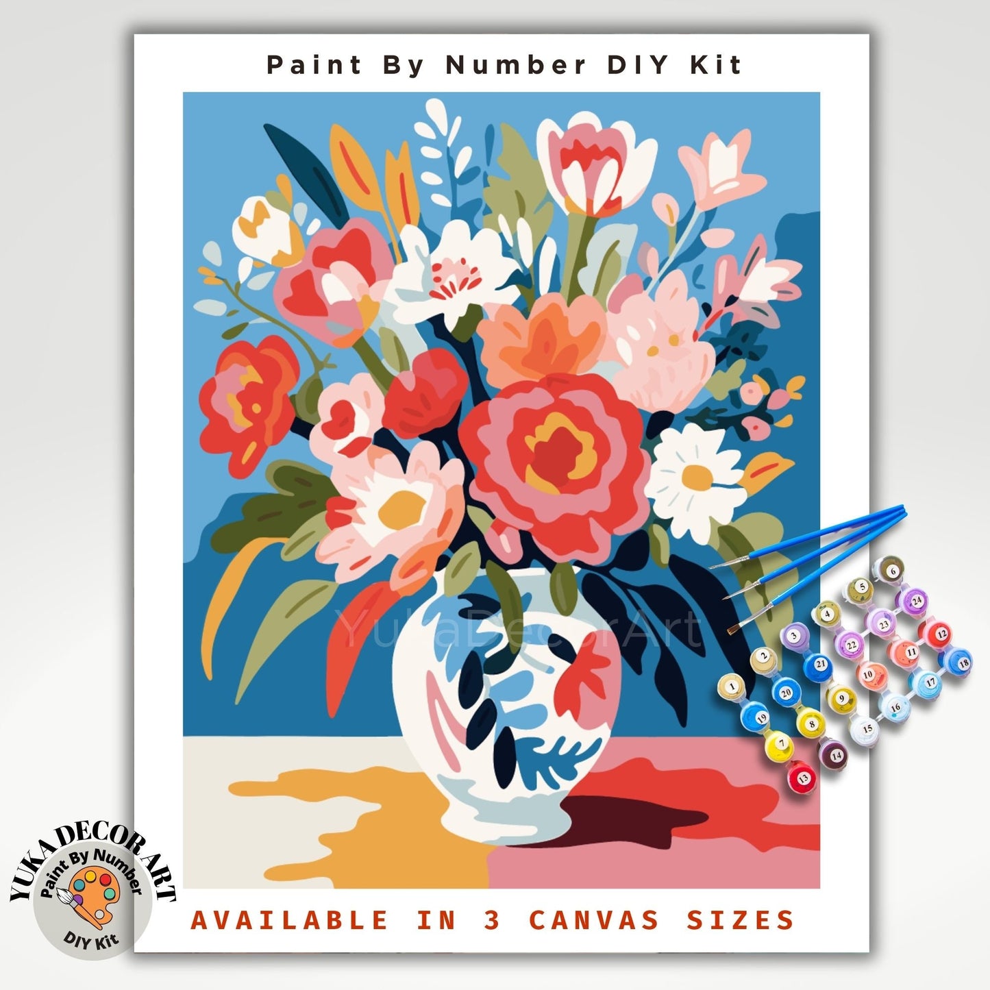 Matisse Flowers PAINT by NUMBER Kit for Adults Vase Still Life DIY Painting Beginners Paint Hobby Kit Decor Art Mom Gift
