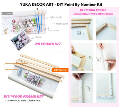 Matisse Flowers PAINT by NUMBER Kit Adult, Flowers Vase Still life Art ,Easy Beginner Acrylic Diy Painting | Gift for Girlfriend Mom Grandma