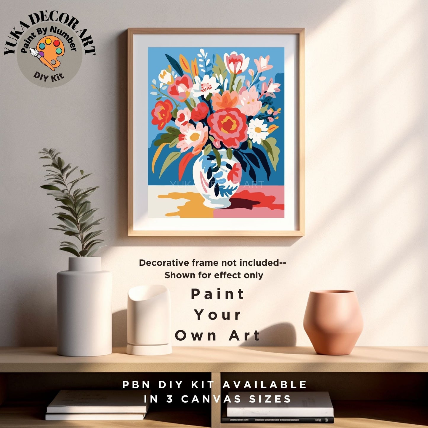 Matisse Flowers PAINT by NUMBER Kit for Adults Vase Still Life DIY Painting Beginners Paint Hobby Kit Decor Art Mom Gift