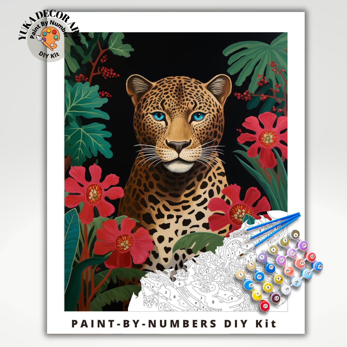 Animal PAINT by NUMBER Kit Adult DIY by Numbers Craft Set Easy Beginners Acrylic Painting Kit Birthday Gift For Teens Young Adult Room Decor