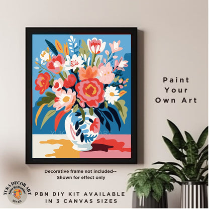 Matisse Flowers PAINT by NUMBER Kit for Adults Vase Still Life DIY Painting Beginners Paint Hobby Kit Decor Art Mom Gift