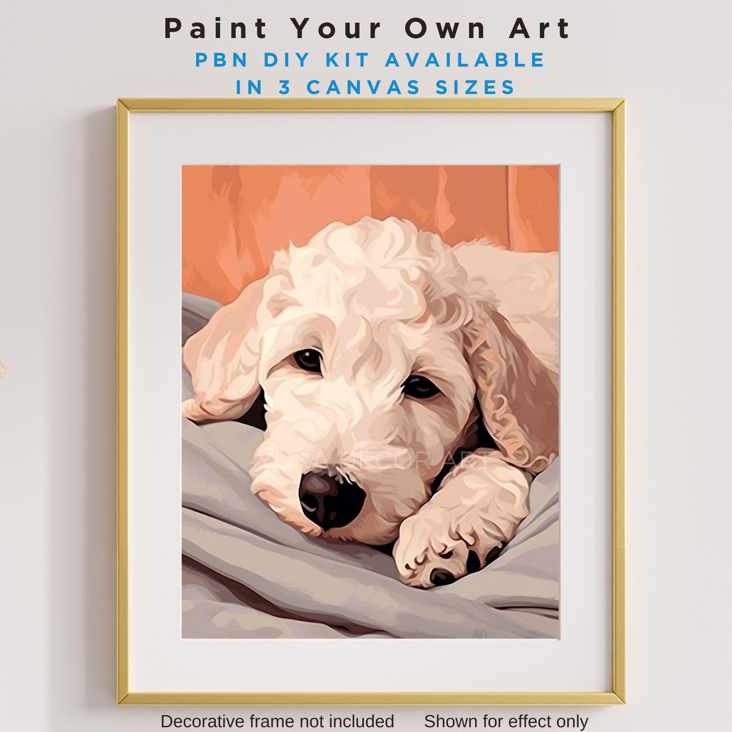 Pet Dog PAINT by NUMBER Kit Adult Painting DIY Color by Numbers Kit Easy Beginners Art  Kit Birthday Gift For Mom Girlfriend Diy Wall Art