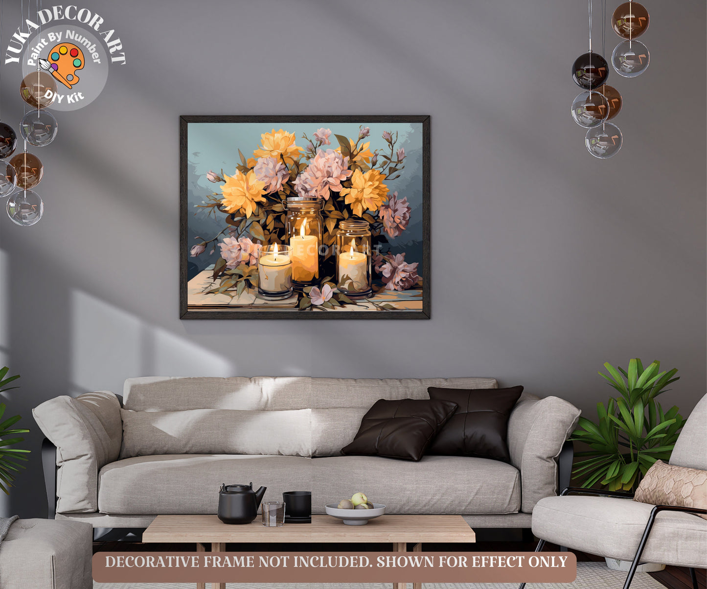 Spring Flowers PAINT by NUMBER Kit Adult, Mason Jar Bouquet Art , Beginner Acrylic Painting DIY Kit , Decor Gift for Best friend Girlfriend