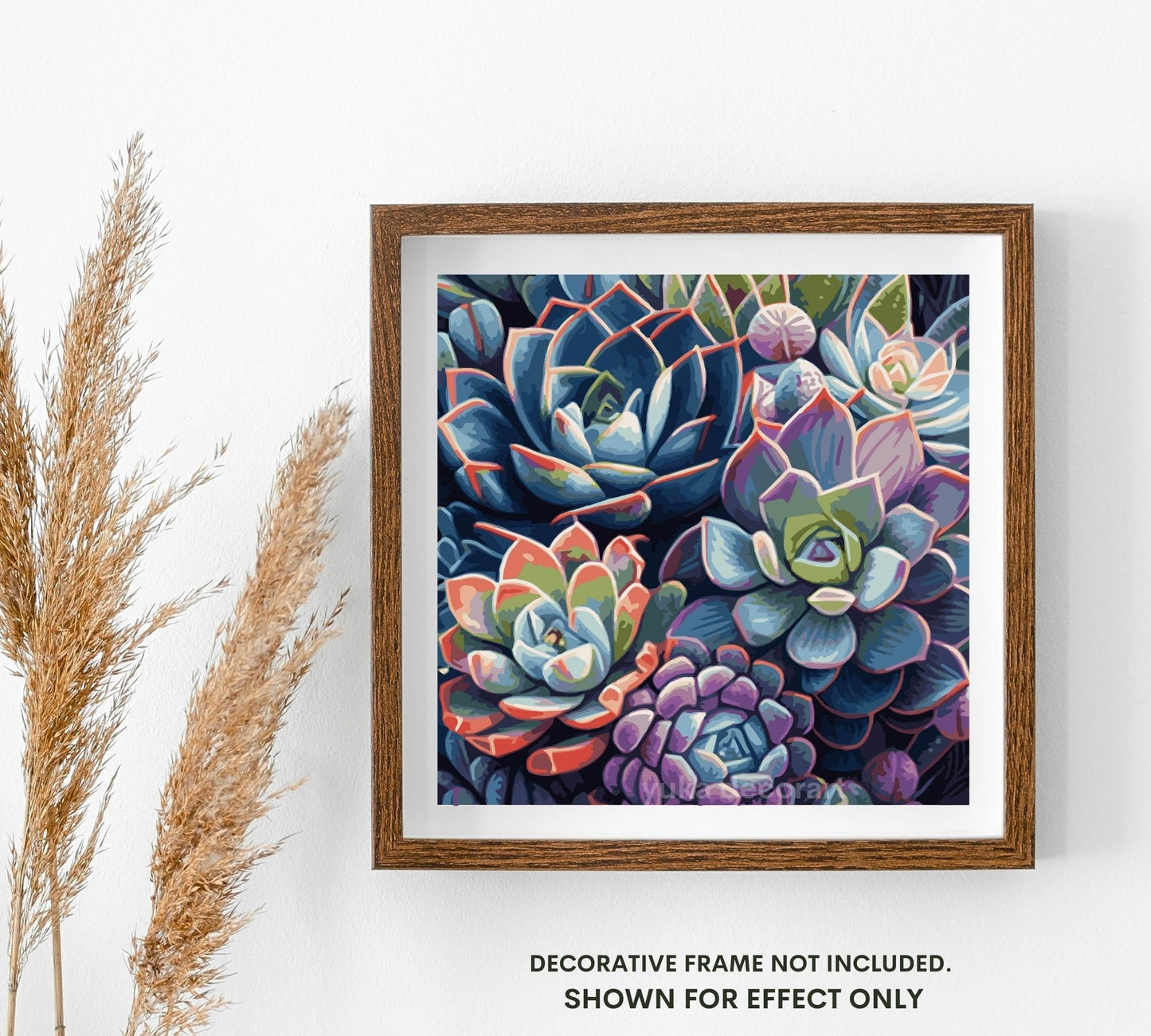 Succulents Garden Paint by Number Kit Adult Canvas Painting DIY Color by Numbers Set Easy DIY Beginners Painting Home Decor Gift GirlFriend