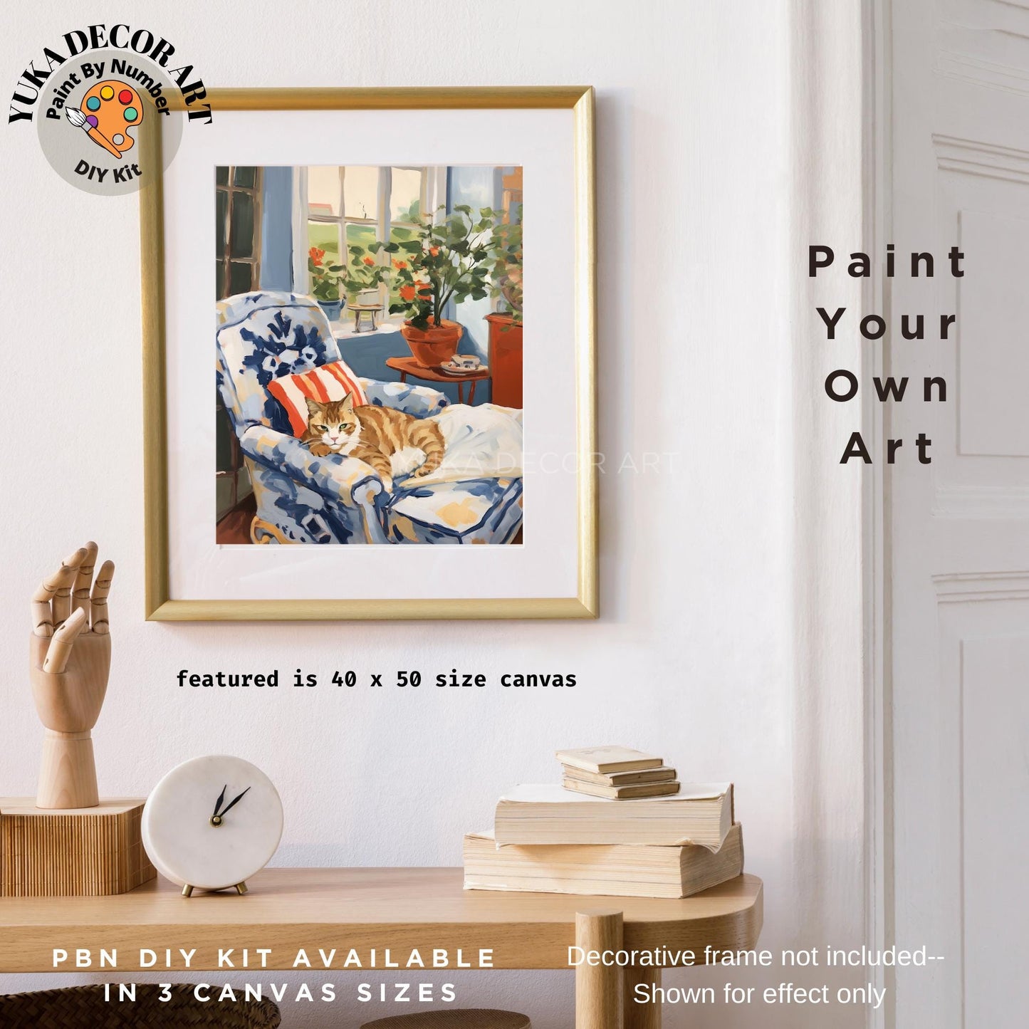 Matisse Inspired Cat PAINT by NUMBER Kit Adult Painting DIY Art Kit by Numbers Easy Beginners Birthday Gift For Her Friend Sister Wife Mom