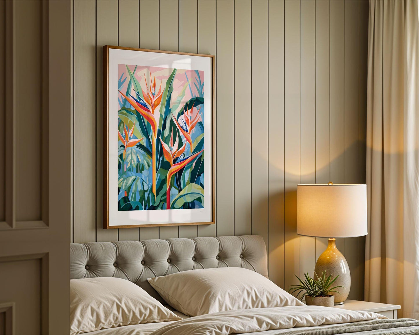 PAINT by NUMBER Adult Tropical Garden Flower Modern Watercolor Wall Art Easy Beginner Acrylic Paint DIY Kit Mothersday Gift |Code: FL2309111