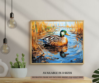 Dabbling Duck PAINT by NUMBERS Kit Adult Painting DIY by Numbers Easy Beginners Birthday Gift For Her Wife Grandma Vintage Style Wall Art