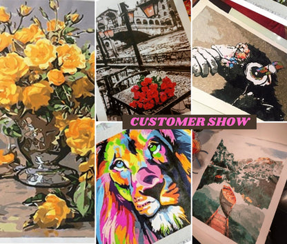 Paint by Numbers Kit for Adults & Kids Easy DIY Art Kit, Yellow Pink Water Lilies Garden Flowers Adults Acrylic Painting Kit  - Home Decor